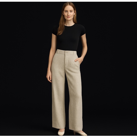 🏷️ NWT Anne Fontaine Linen High Waisted Wide Leg Pants  🇫🇷. - Picture 2 of 14